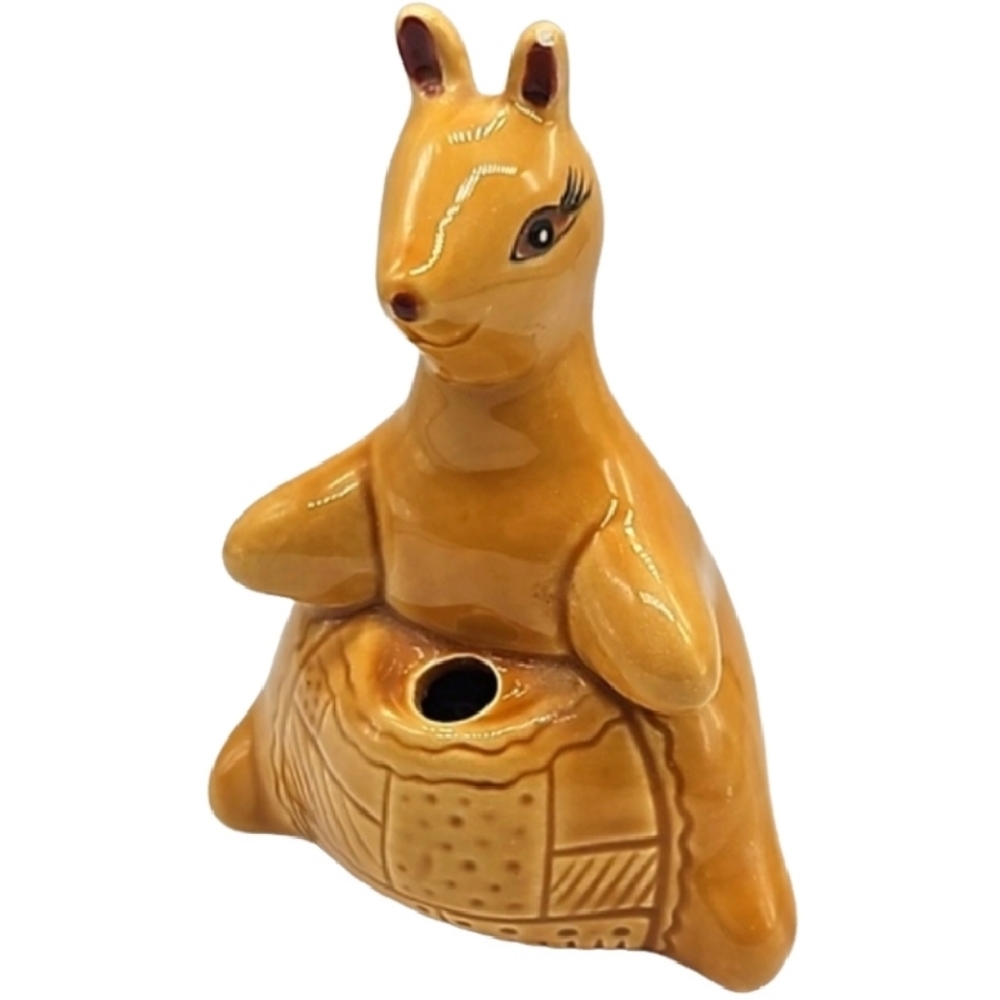 George Wood kangaroo figurine cotton dispenser